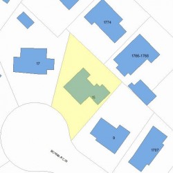 15 Bonmar Cir, Newton MA  02466-2708 plot plan