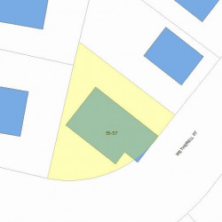 55 Wetherell St, Newton MA 02464-1416 plot plan