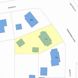 716 Commonwealth Ave, Newton MA  02459-1133 plot plan